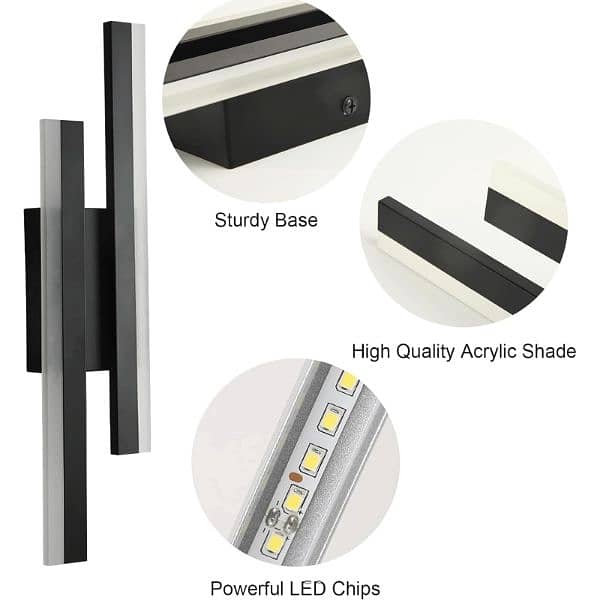 Black indoor LED Wall light 7