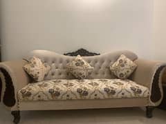 Turkish fabric seven seater sofa set