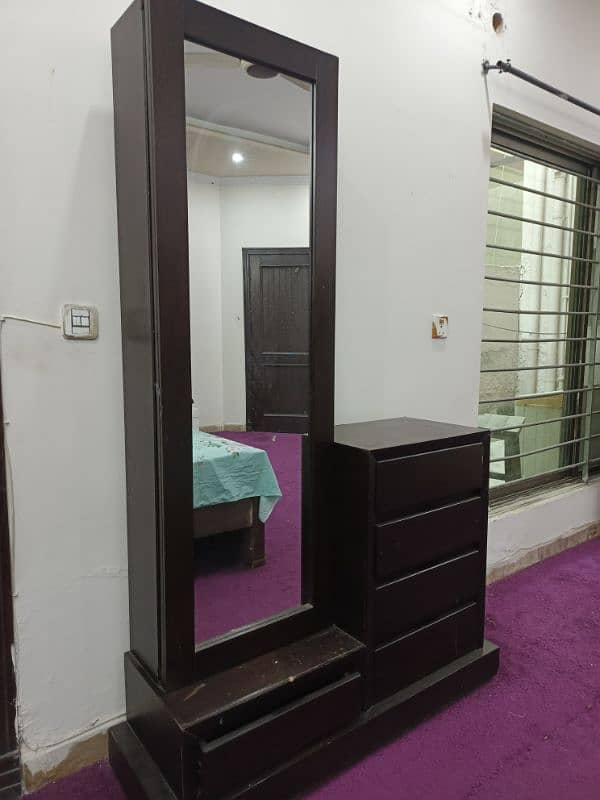 Wood dressing table with mirror 0