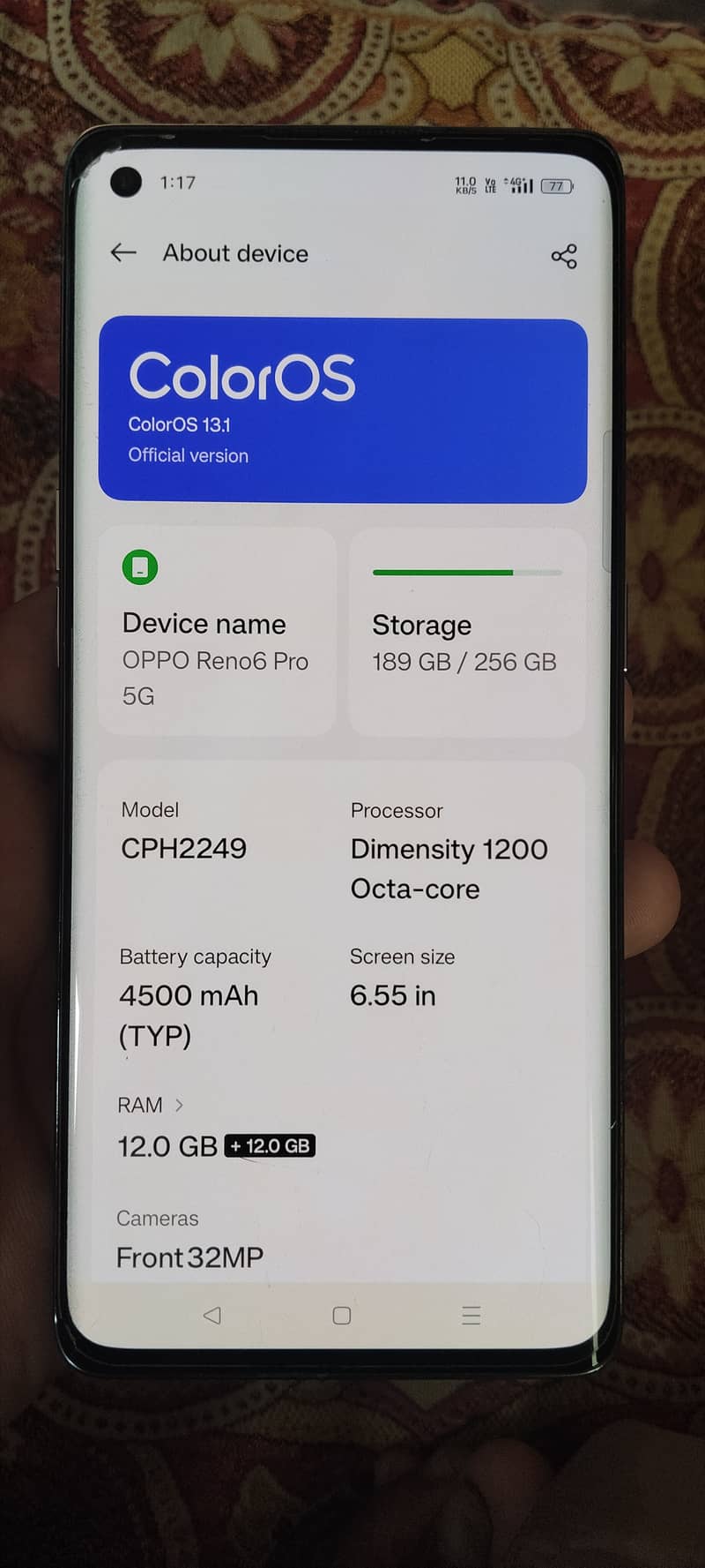 Oppo reno 6 pro 2