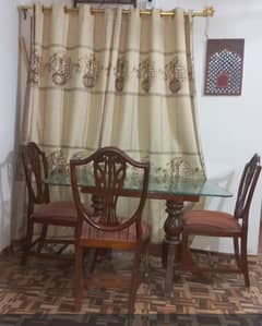 Set of 4 chair wooden dinning table