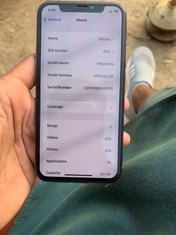 iphone xs non PTA 64gb gold 3