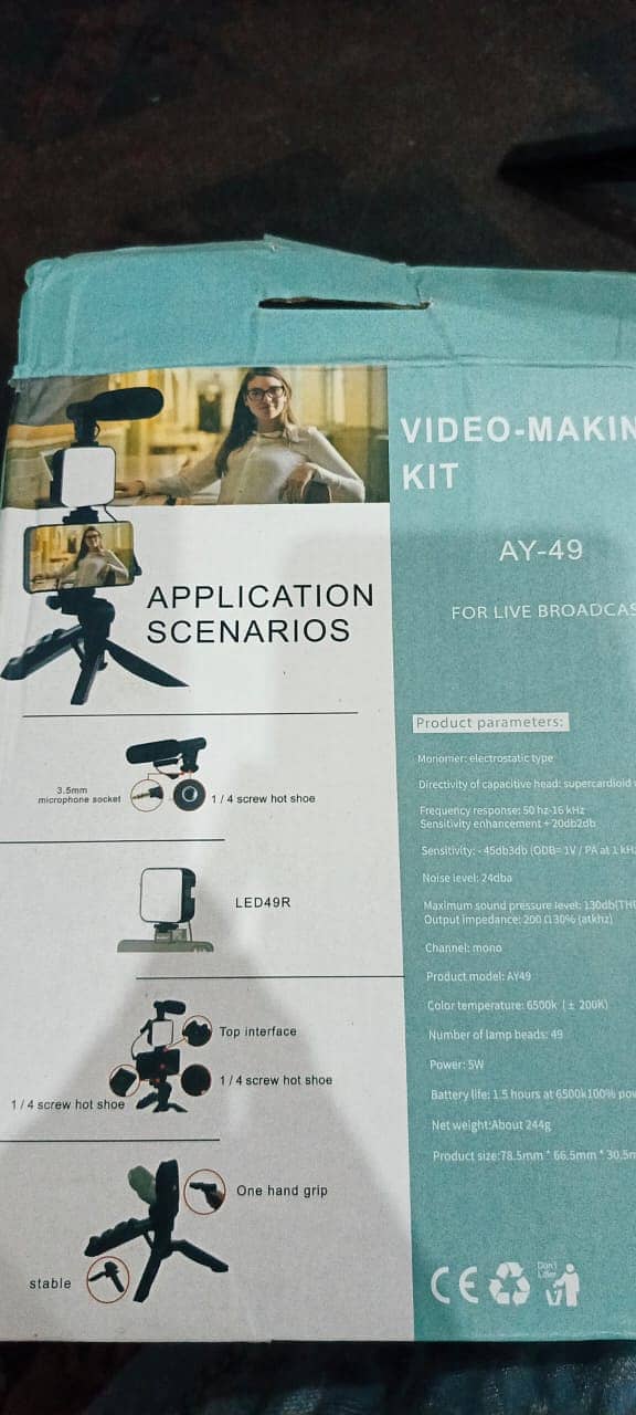 Mobile vlogging kit,Video making kit, with tripod stand 1