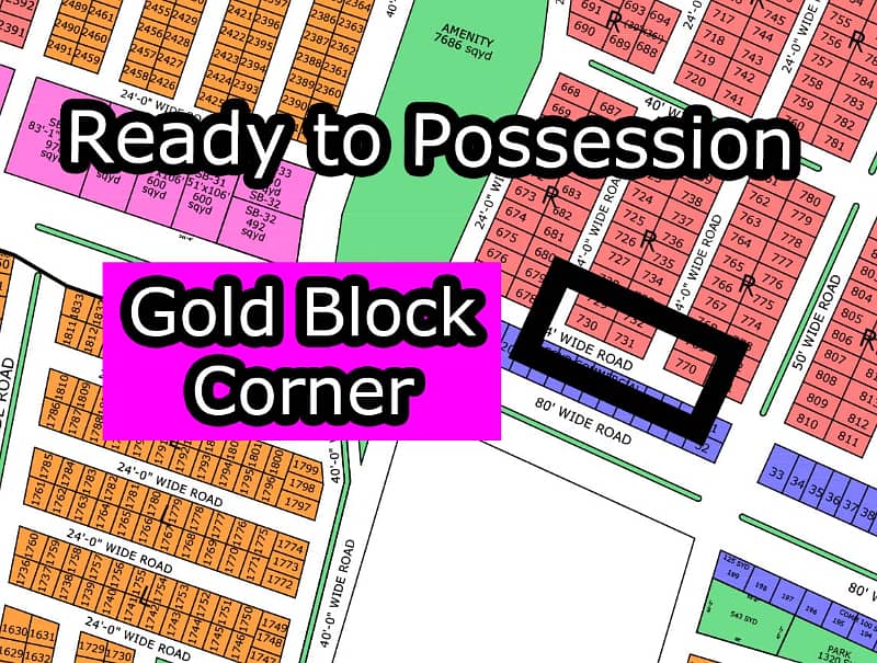 R - (Gold Block + Corner) North Town Residency Phase - 1 Surjani 0