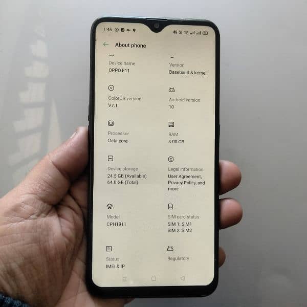 Oppo f11  4/64 1