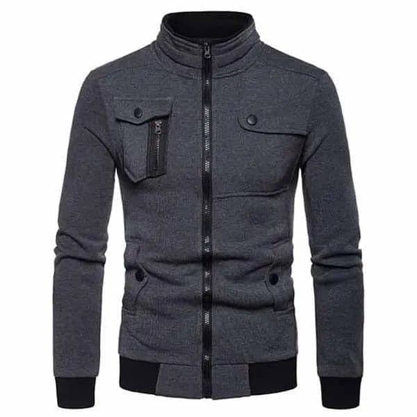 Men's Patchwork Pocket Zipper Jacket 1