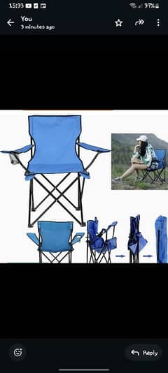 CAMPING CHAIR. 10/10 NEW CONDITION DISCOUNTED PRICE