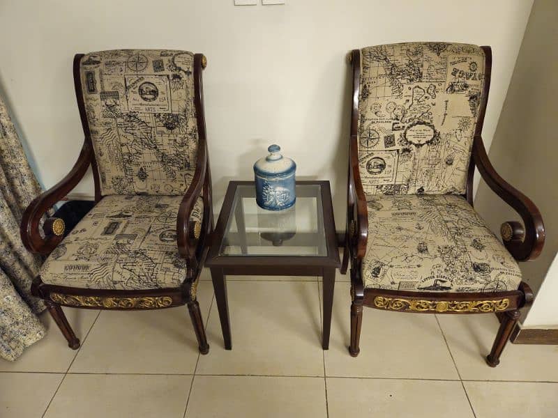 Two Chairs and Table for Sale 1