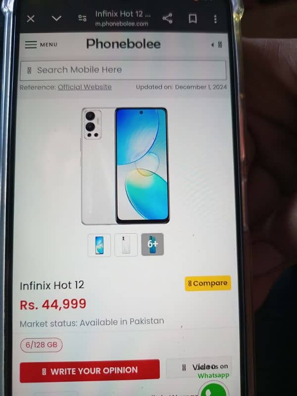 Infinix Hot 12 10. by10 condition 8.128 ma 3