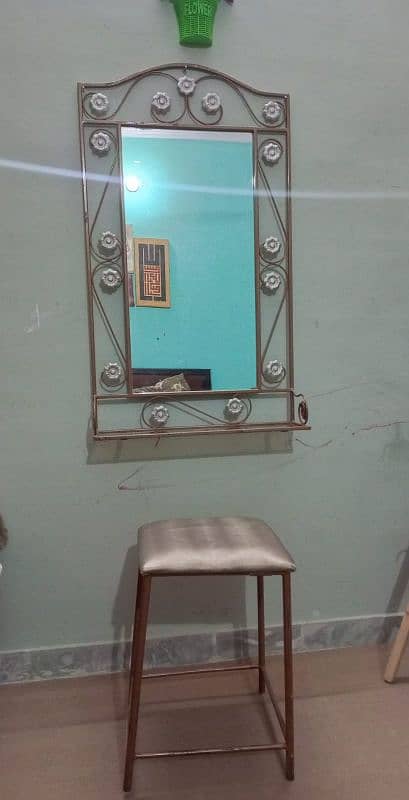 Dressing Mirror with Stool for Sale 0