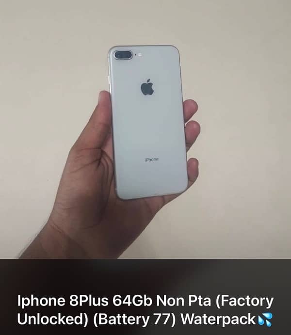 Iphone 8Plus Non Pta Factory Unlock (Battery 77) Waterpack 0