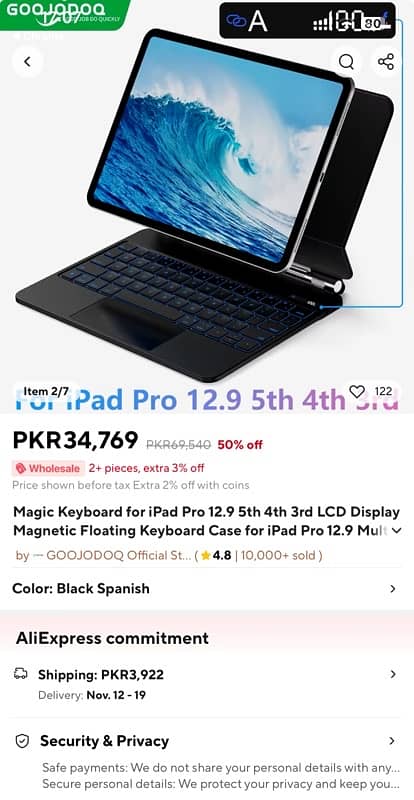 Magic Keyboard for 12.9-inch iPad Pro 1