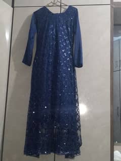 navy blue maxi and mehndi maxi