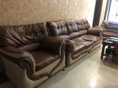 6seater leather sofa