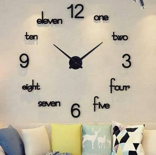 Elegant Design Wooden Wall Clock - Big Size Clock 0