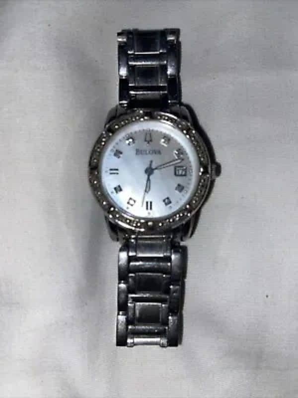 BULOVA LADIES DIAMOND MOTHER OF PEARL DIAL WATCH 0