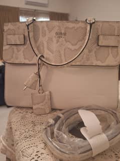 Original Designer White Guess Handbag