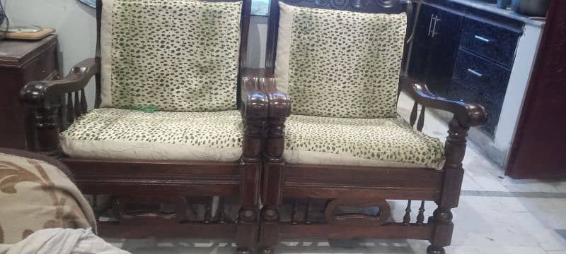 wooden 5 seater sofa set 1