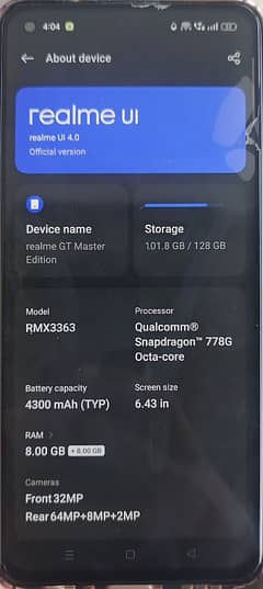 Realme GT Master Edition 8+8_128