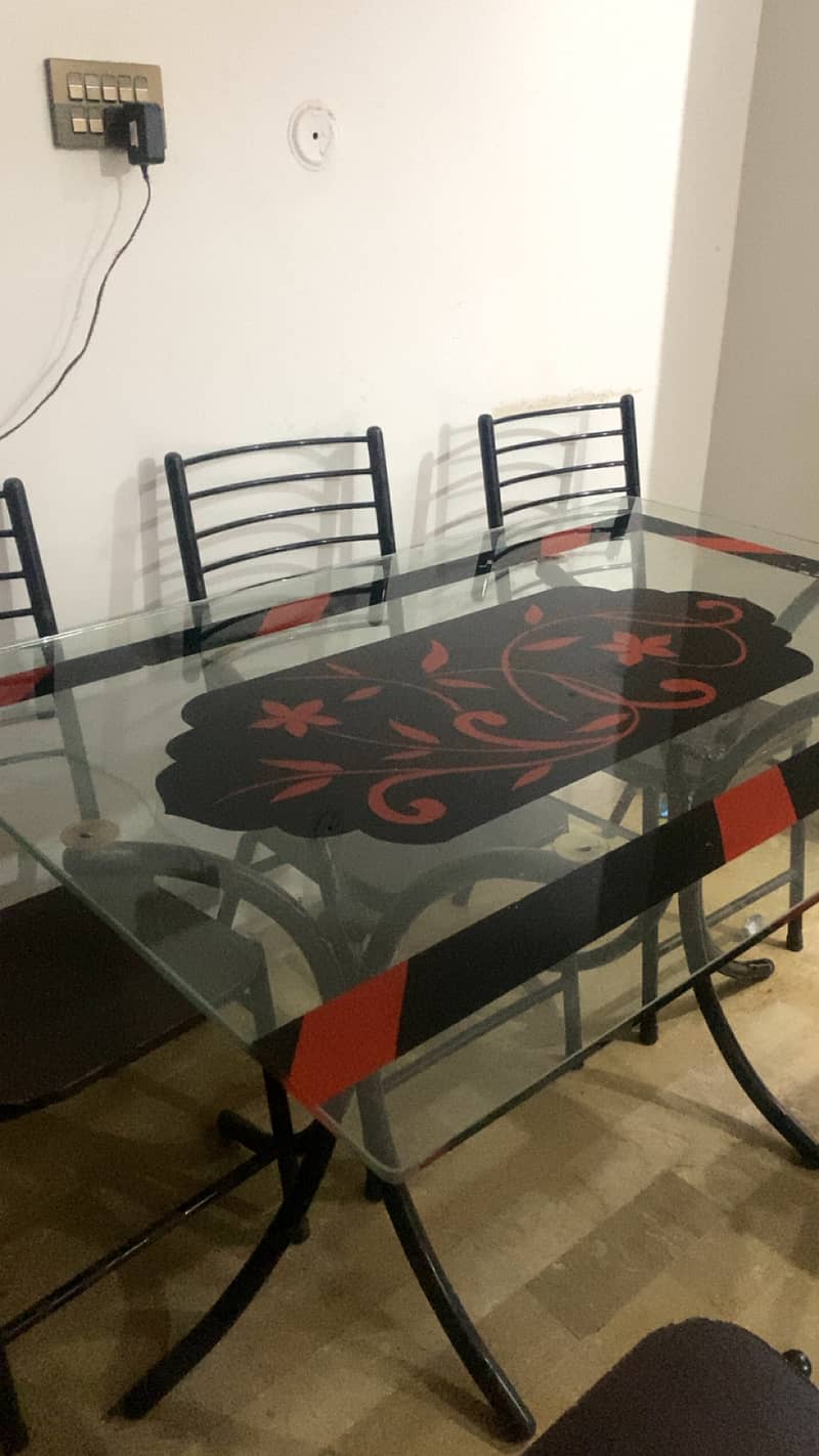 Glass dining table 6