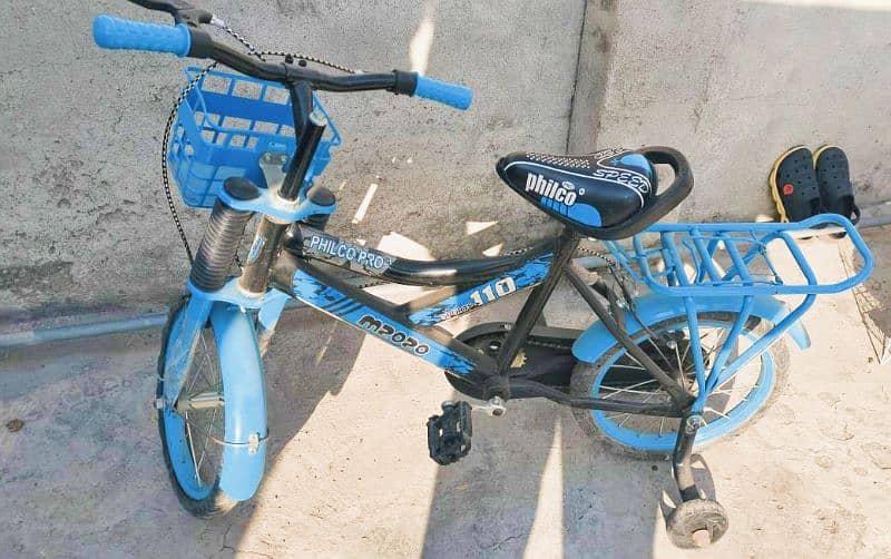 Blue Kids Bicycle 0