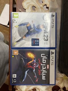 Ps5 Spriderman and FIFA blue ray disk