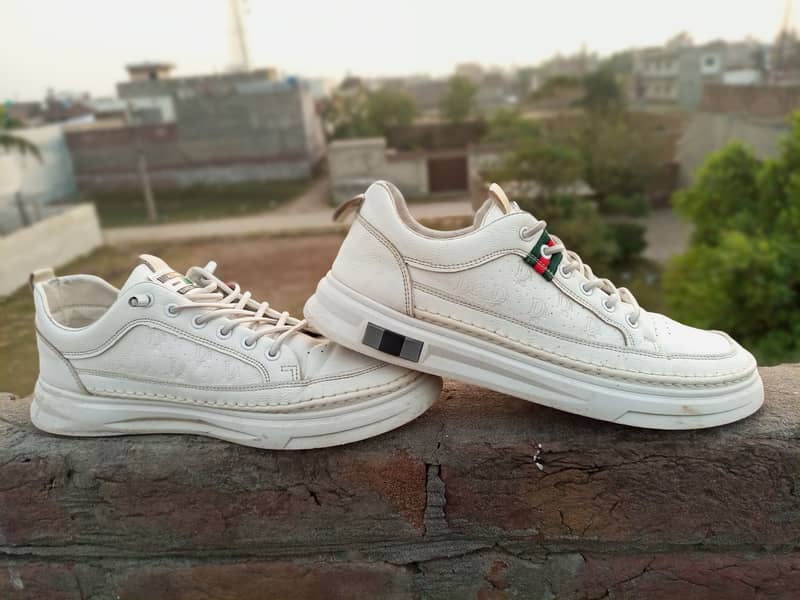 Men's Stylish White Shoes | Original Imported | Synthetic Leather 0