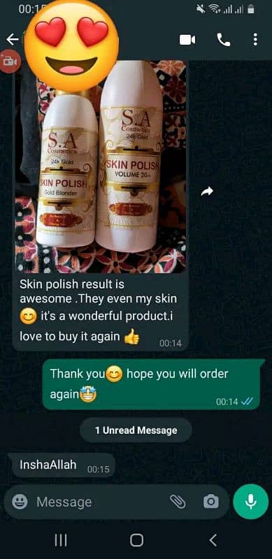 24 k gold Skin polish 100% result 10