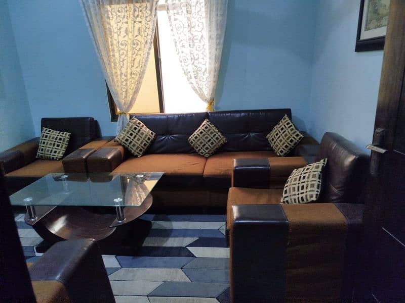 7-Seater Sofa Set with Center Table 1