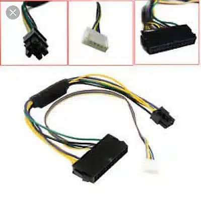 HP 24Pin Female to 6Pin Male 6Pin PSU Adapter Supply Cable 0