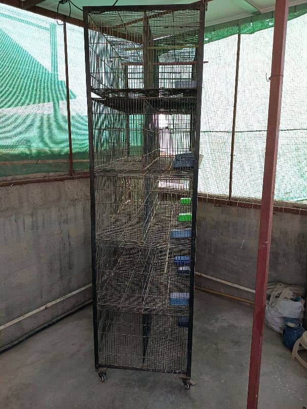 Birds cage - Pinjra - 20 khany wala cage with wheels 4