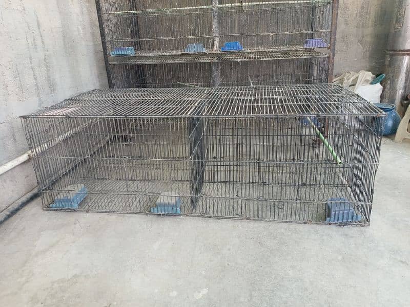 Birds cage - Pinjra - 20 khany wala cage with wheels 5