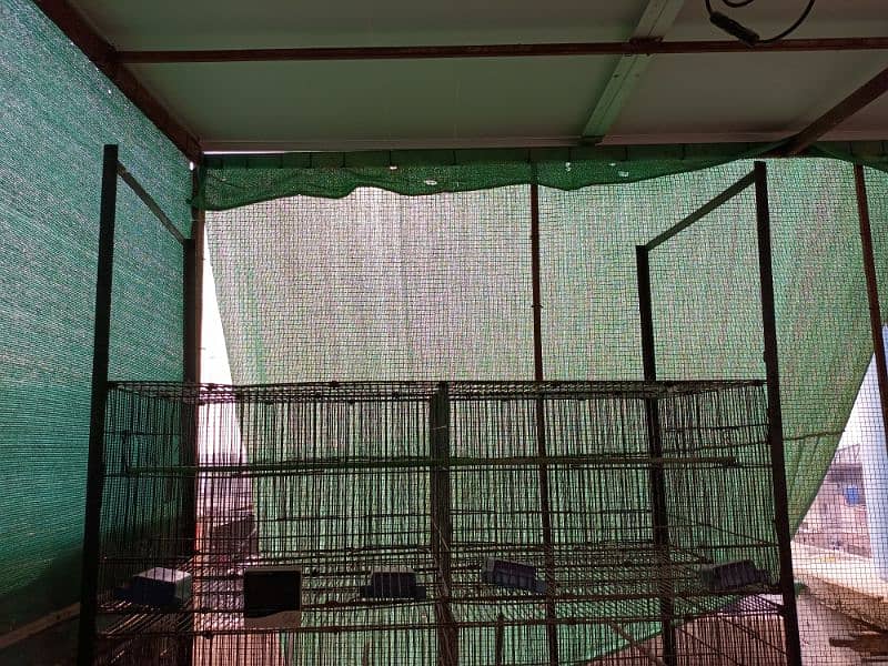 Birds cage - Pinjra - 20 khany wala cage with wheels 7