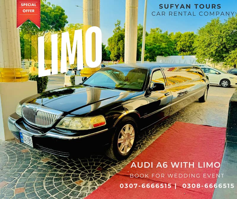 RENT A CAR PRADO & AUDI A6, V8, FORTUNER, Limo On Rent For Wedding 8