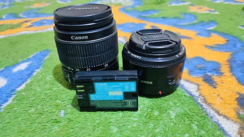 Canon 60-D with Kit lens+ Canon 1.8 prime lens 3