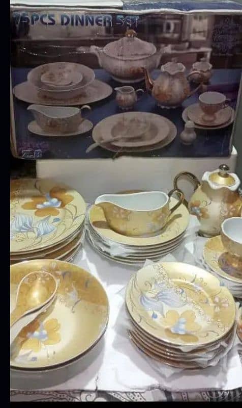 urgent sale Marble Dinner set box pack hai 7