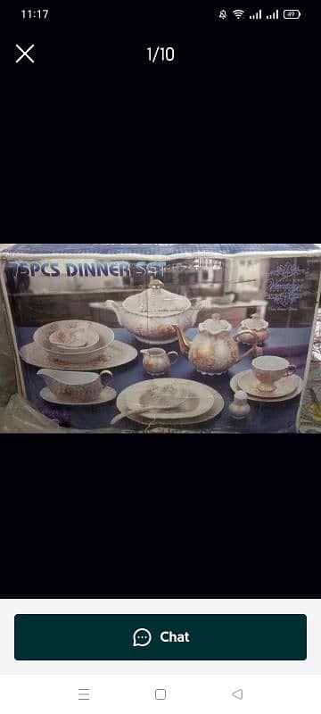 urgent sale Marble Dinner set box pack hai 9