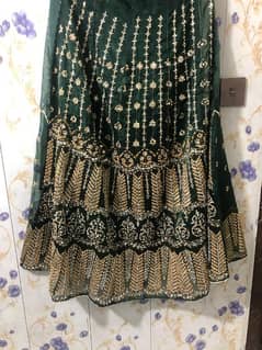 totally new green lehnga with pink goti dopatta