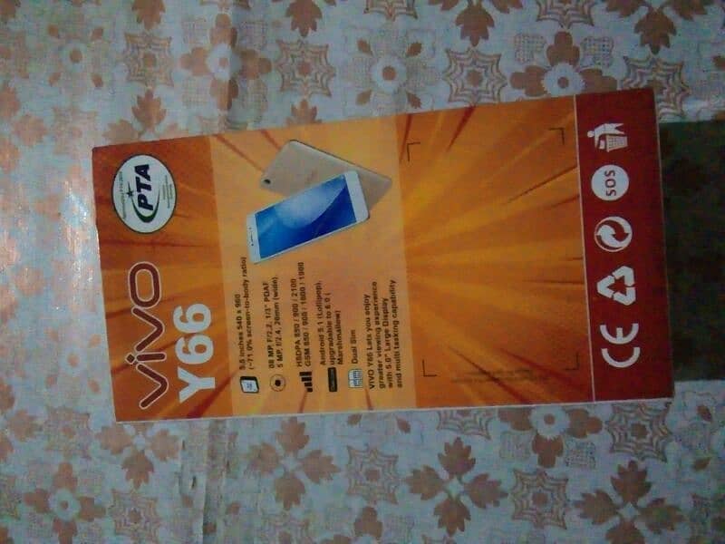 vivo y 66 with box 4/64 PTA official approved 4