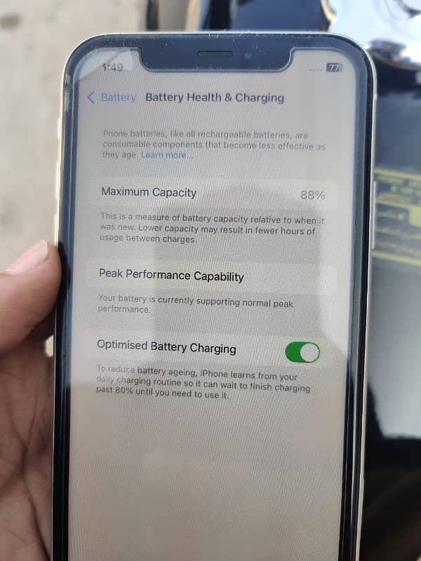 iPhone xr 128 battery health 88 original battery 1