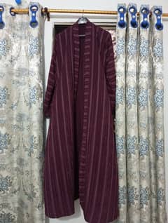 Abaya new only 1 time used jarjar cloth velvat lines