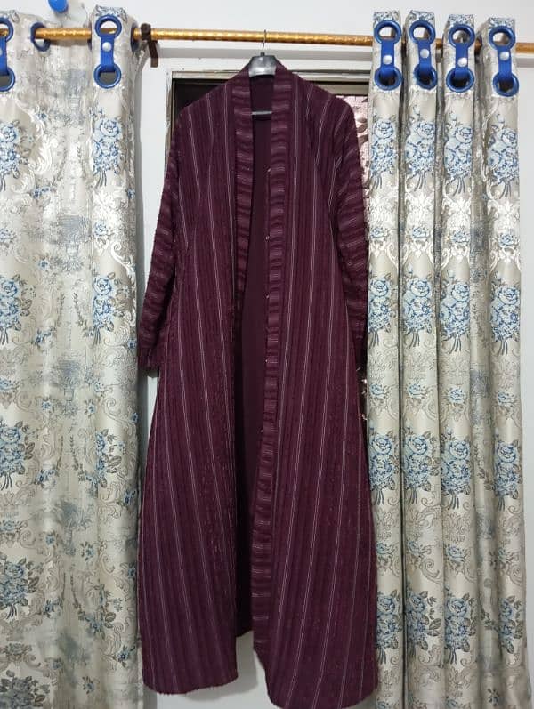 Abaya new only 1 time used jarjar cloth velvat lines 0