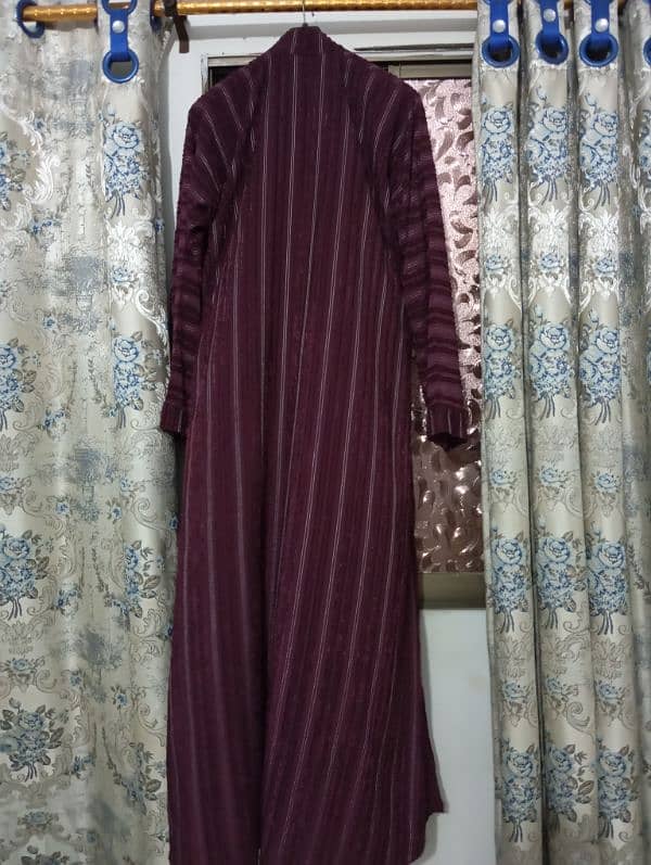 Abaya new only 1 time used jarjar cloth velvat lines 3