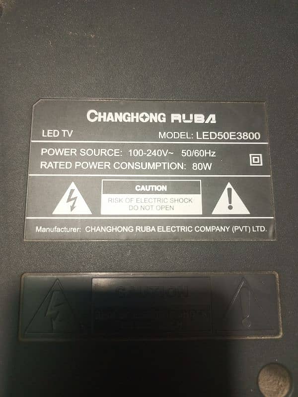 Changhong Ruba 50 inch FHD led 80 watt Music tv with full box 3 lines 1