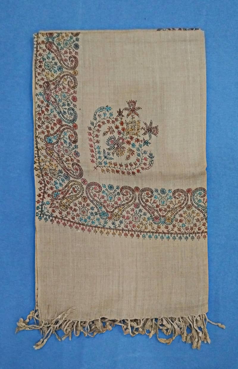 Hand made woolen shawls with embroidery 2