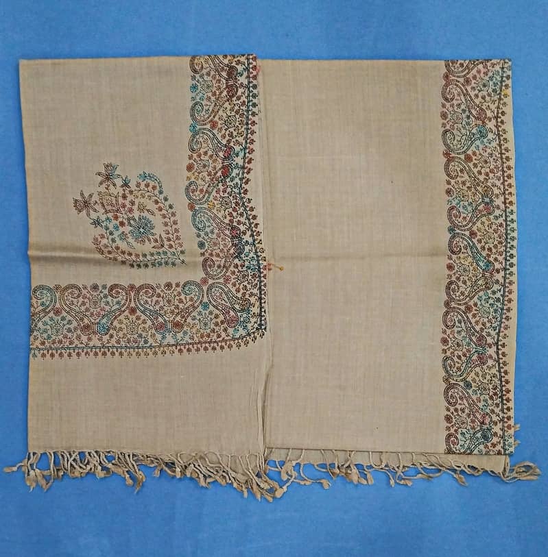 Hand made woolen shawls with embroidery 5