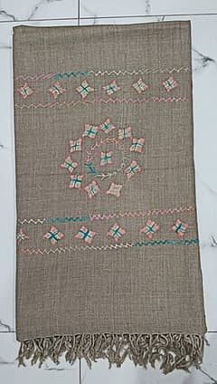 Hand made woolen shawls with embroidery