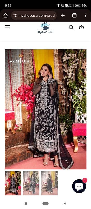 Shirt: Chiffon Trouser: Lawn Silk Dupatta: Chiffon Color: Black 3