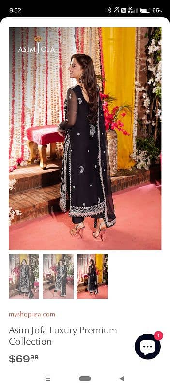 Shirt: Chiffon Trouser: Lawn Silk Dupatta: Chiffon Color: Black 5