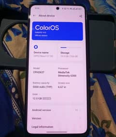 OPPO Reno 12F 5g mobile new just 10 day use urgent for sale 12gb 265gb